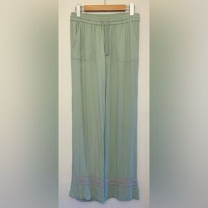 LA Hearts Green Wide-Leg Pants